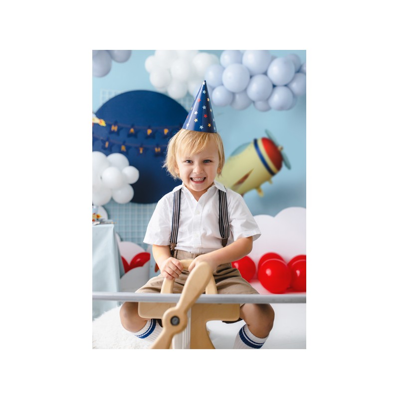 E-shop CPP29 Party Deco Detské párty klobúčiky s gumičkou - Hviezdičky - 6 ks