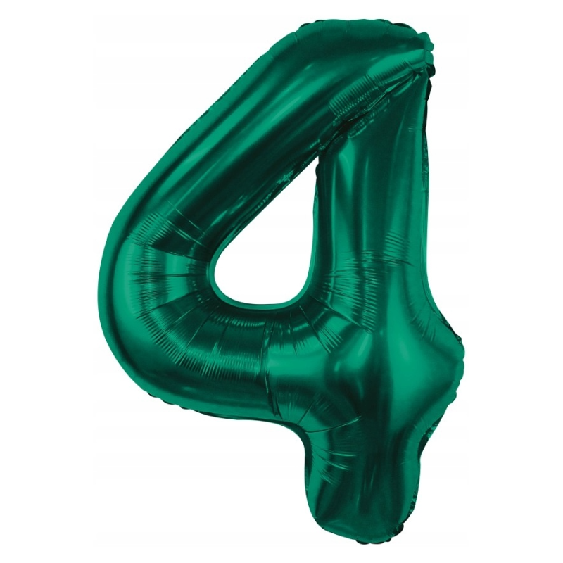 Levně CH-B8B4 GRABO Fóliový balón - smaragdově zelený - číslo, 86 cm 4