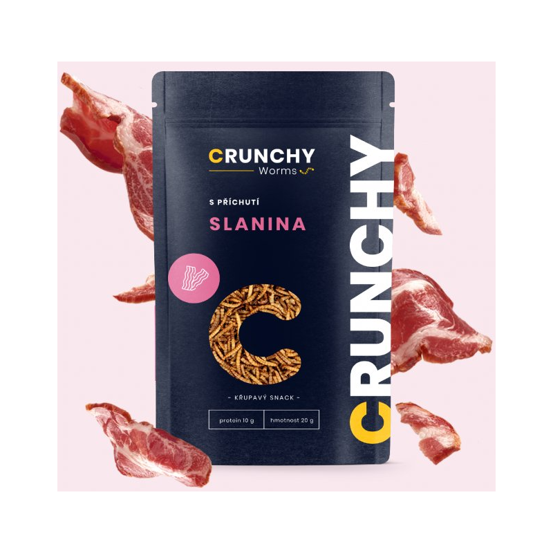 E-shop Crunchy Worms s príchuťou SLANINA 20 g