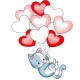 Hrnček - Hearts ballons cat 330ml