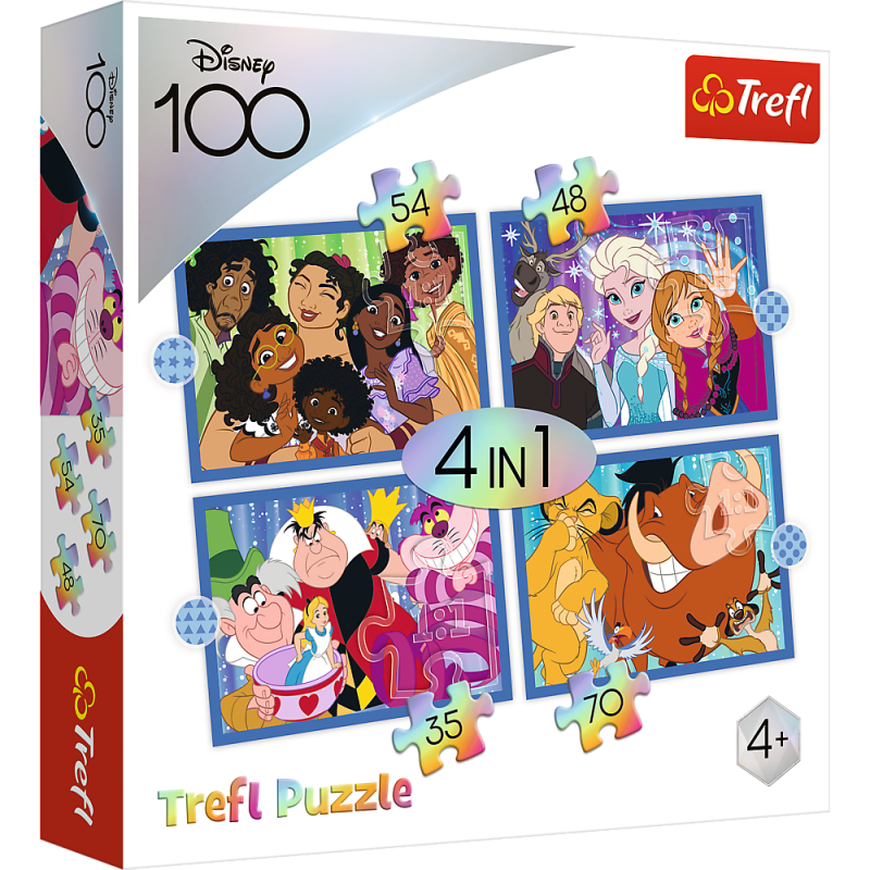 Levně 34618 TREFL Puzzle - Disney 4v1