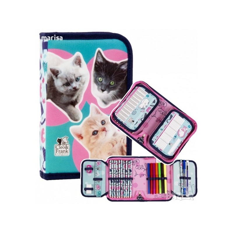 E-shop 087716 DR Jednoposchodový peračník - Happy cats - s príslušentvom