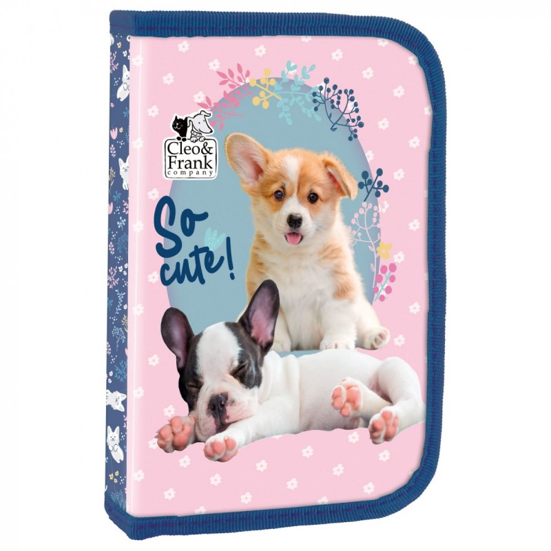 Levně 087563 DR Jednopatrový penál - Cute dogs pink