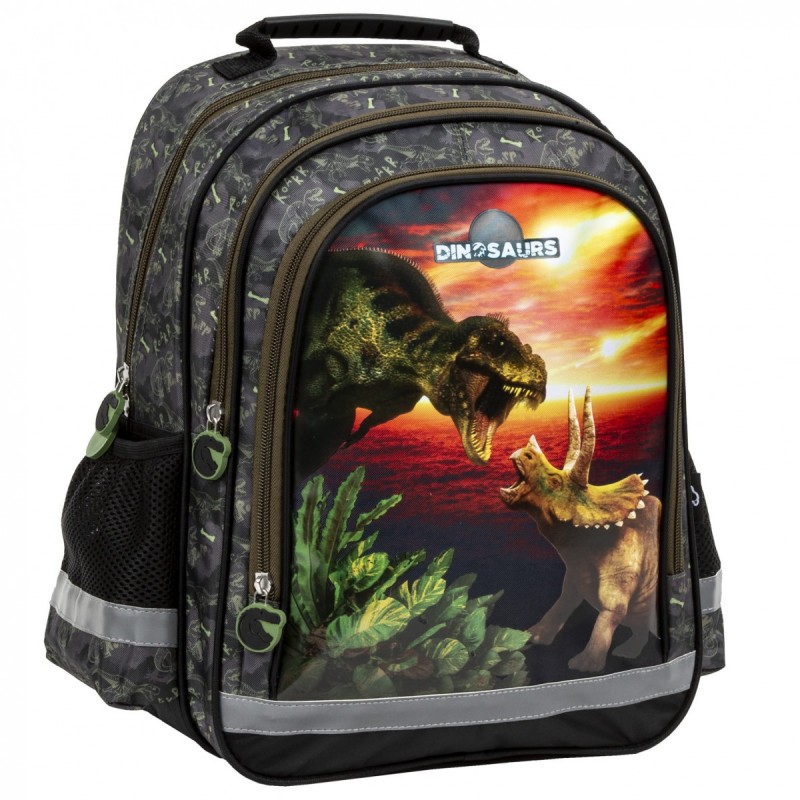 E-shop 096213 Derform Detský dvojkomorový ruksak - Dinosaurus