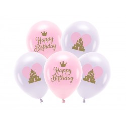 Latexové balóny crown - Happy Birthday - 5ks