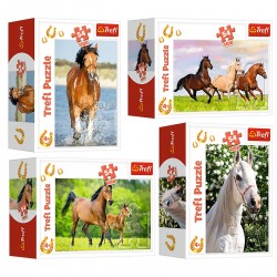 Mini puzzle - I love horses - sada 4ks