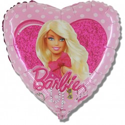 Fóliový balón - Barbie heart - 46cm