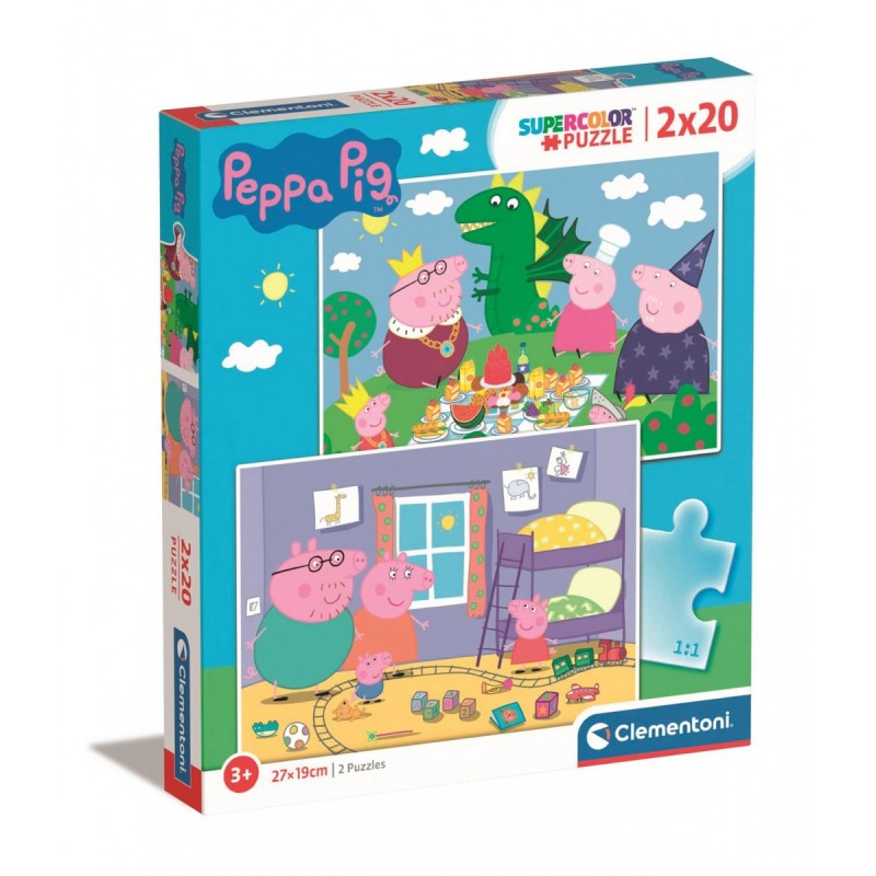 Levně 247783 Dětské puzzle - Peppa pig II. - Sada 2x20ks