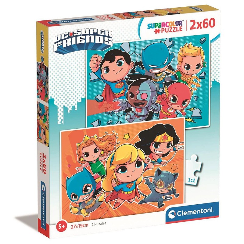 E-shop 216246 Detské puzzle - DC Super Friends - Sada 2x60ks