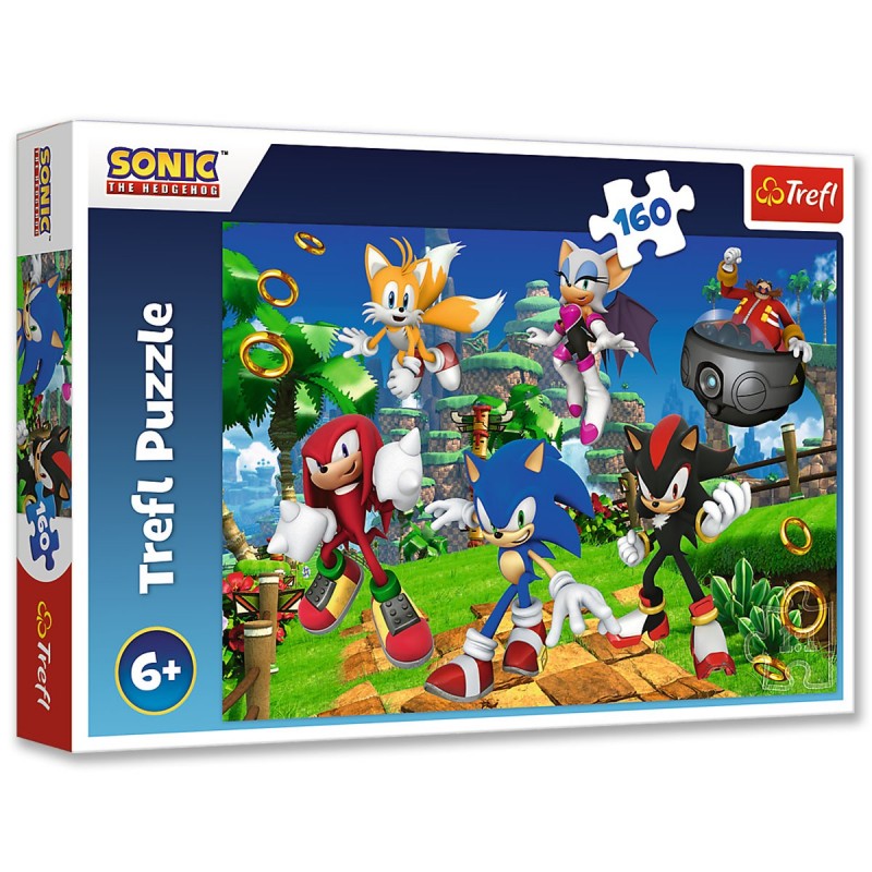 Levně 15421 Dětské puzzle -Ježek Sonic II. - 160ks