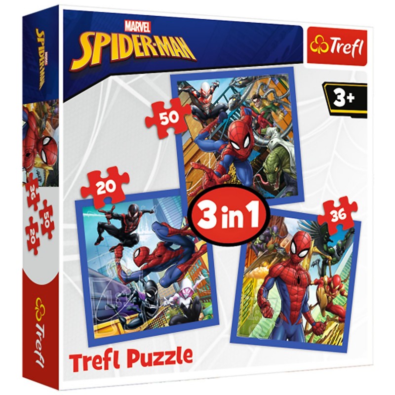 Levně 34841 Dětské puzzle - Spiderman - 3v1
