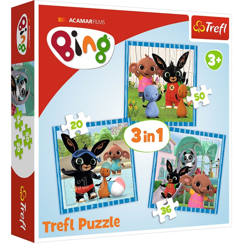 34851 Dětské puzzle - Bing - 3v1 