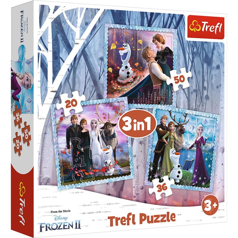 E-shop 34853 Detské puzzle - Frozen - 3v1