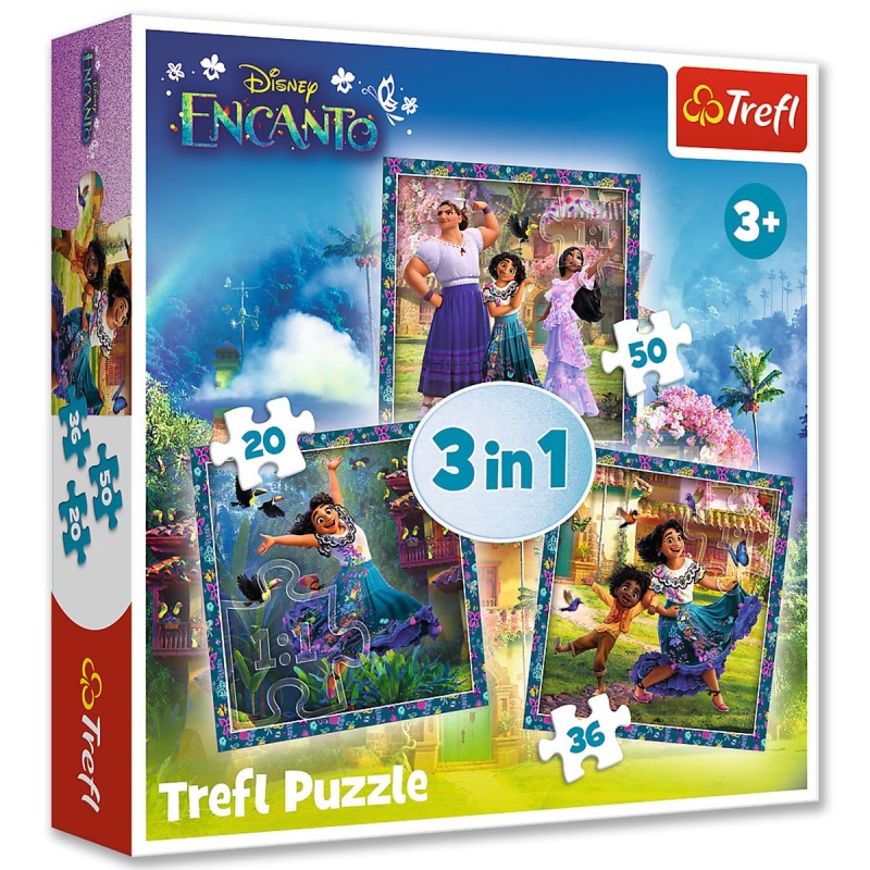 Levně 34866 Dětské puzzle - Disney Encanto - 3v1