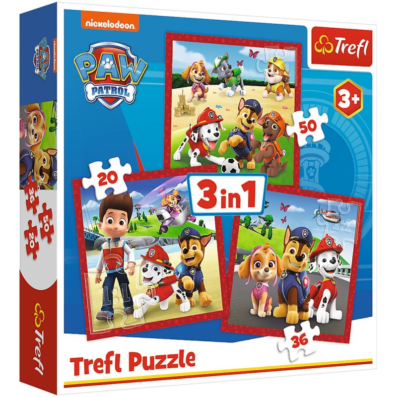 Levně 34867 Dětské puzzle - Paw Patrol II. - 3v1