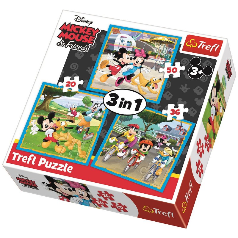 Levně 34846 Dětské puzzle - Mickey and friends - 3v1