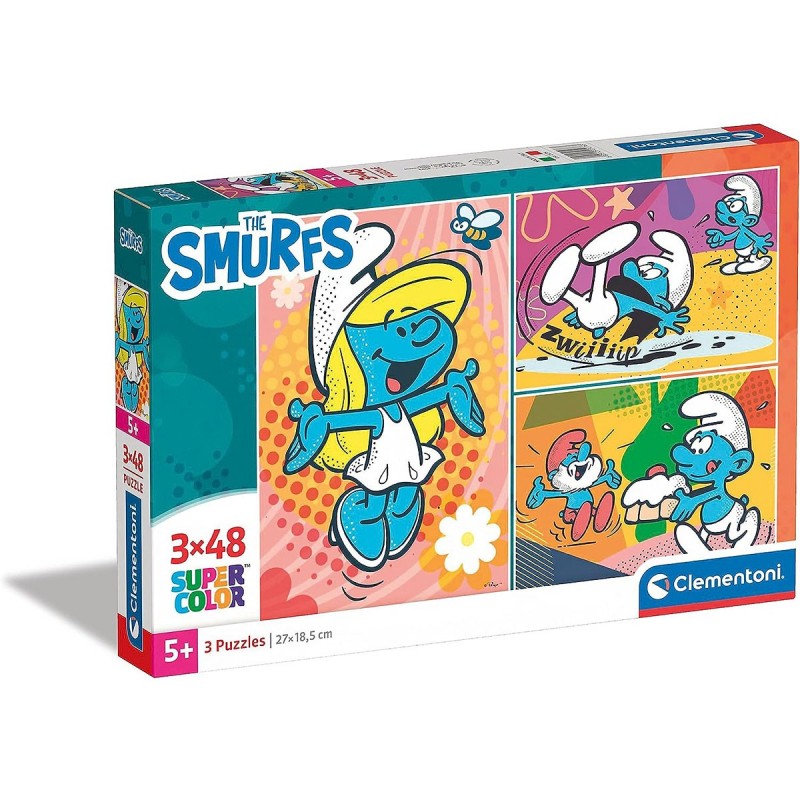 Levně 252763 Dětské puzzle -Smurfs - 3x48ks