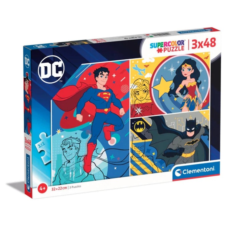 Levně 252725 Dětské puzzle - DC comics - 3x48ks