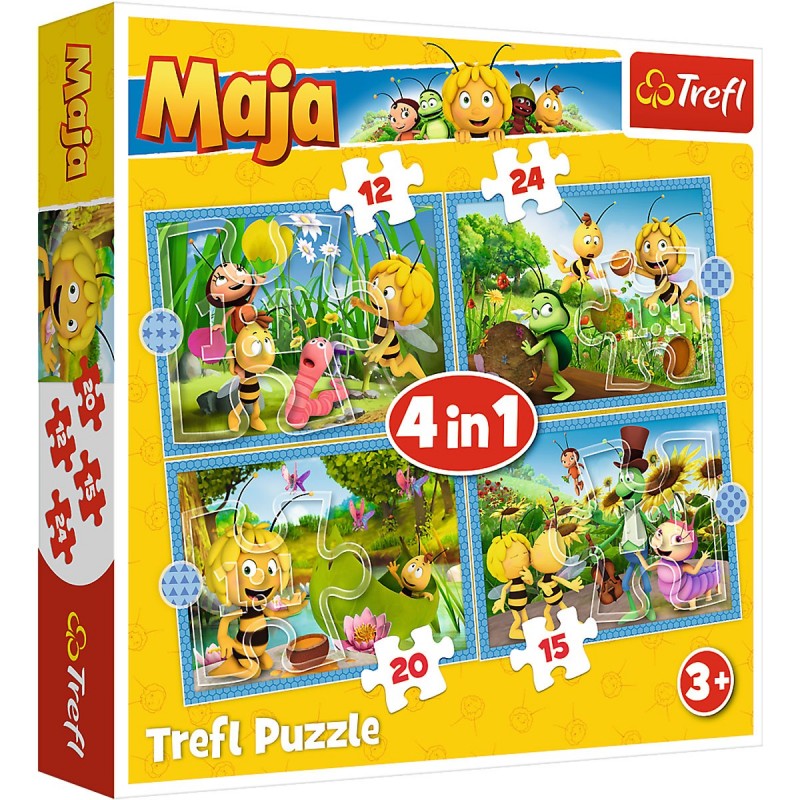 Levně 34356 Dětské puzzle - Včelka Maja - 4v1