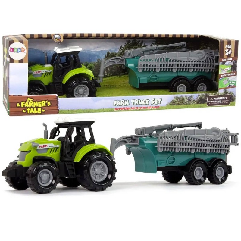 E-shop 115385 Daffi Traktor s postrekovačom - Zelený, 23cm