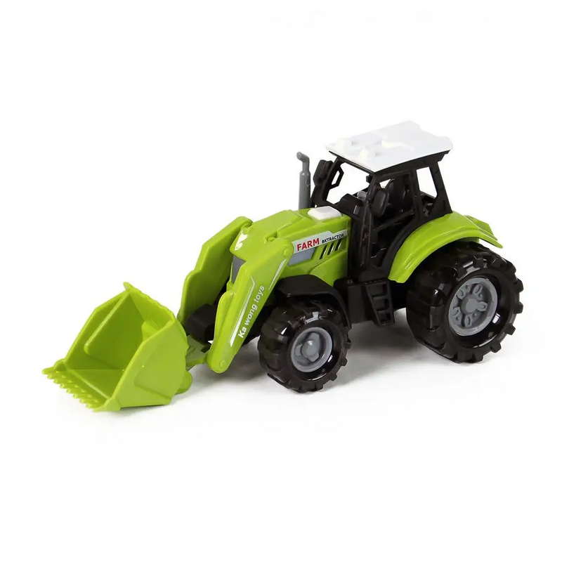 E-shop 115361 Daffi Traktor s lyžicou - Zelený, 15cm