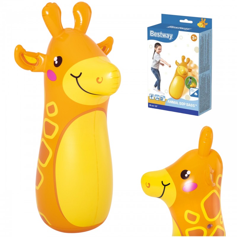 Levně 52152Ż Dětský boxovací měch - zvířátka 89cm Žirafa