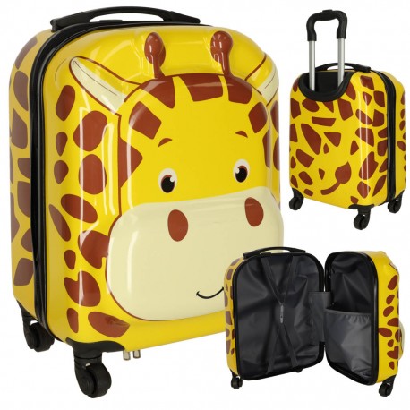 Detský cestovný plastový kufor - Žirafa