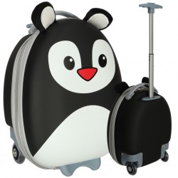 Detský cestovný plastový kufor - Tučniak
