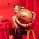 Fóliový balón - Medvedík so srdiečkom 58x75cm