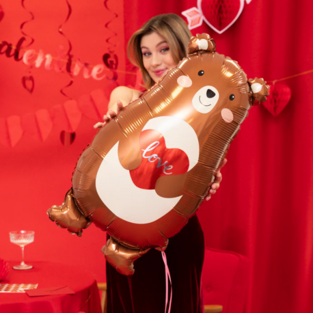Fóliový balón - Medvedík LOVE 48x79cm