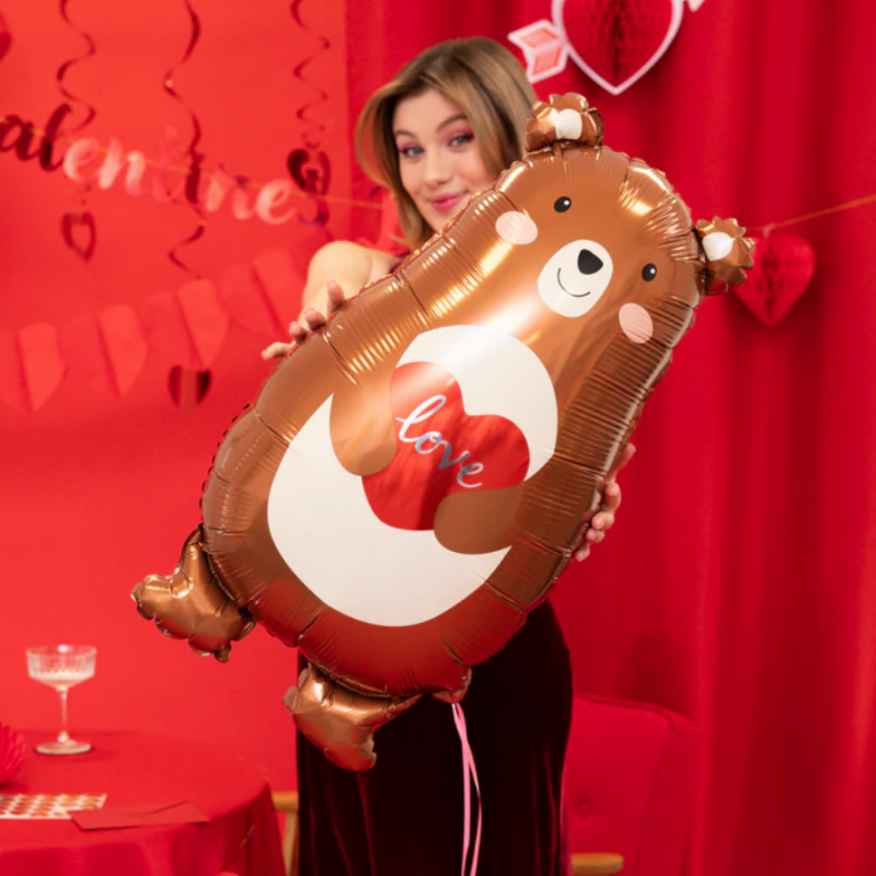 148426 PartyPal Fóliový balón - Medvedík LOVE 48x79cm