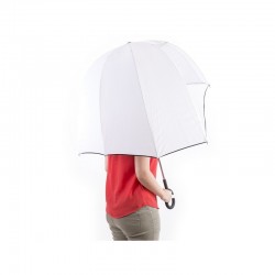 Polguľovitý biely dáždnik 92cm - 2. Trieda