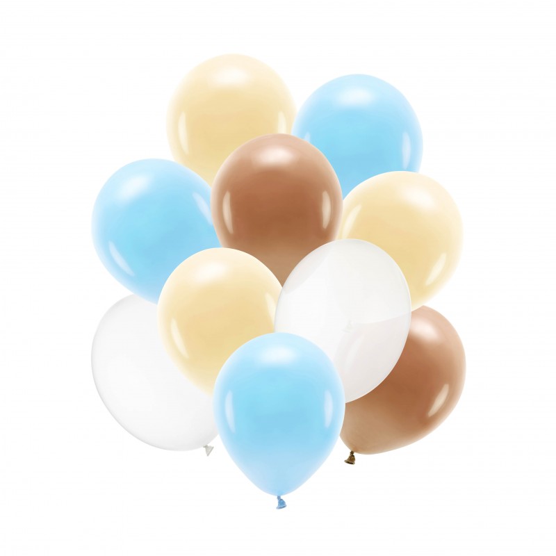 ZBL1 Party Deco Set jemných pastelových balónů, 10ks Hnědá