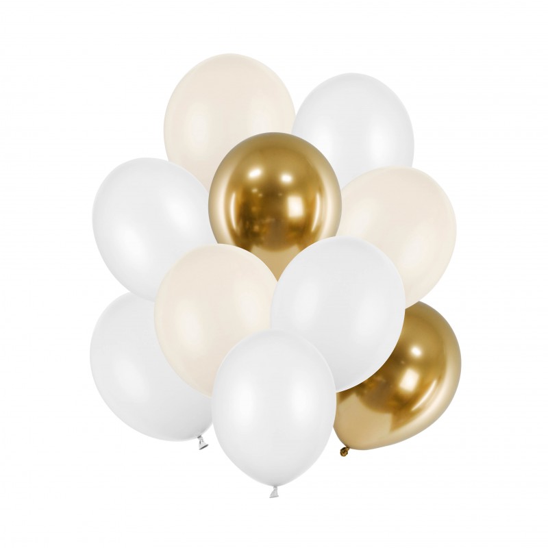 ZBL3 Party Deco Set jemných pastelových balónů, 10ks Zlatá