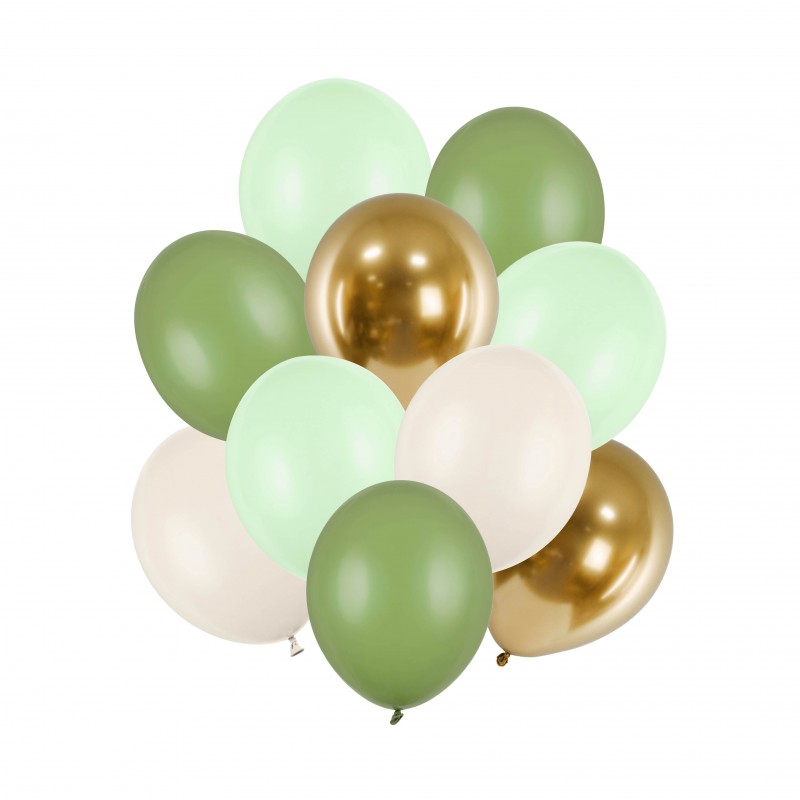 ZBL4 Party Deco Set jemných pastelových balónů, 10ks Zelená